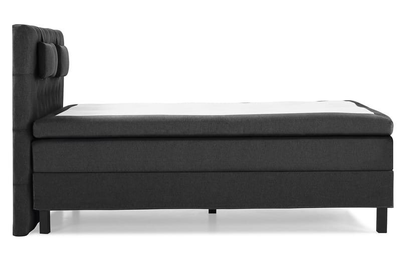 Lucky Komplett Sengepakke 140x200 Polyeter Diamant Sengegavl - Nakkepute Liten Svart/Grå - Møbler - Senger - Kontinentalsenger