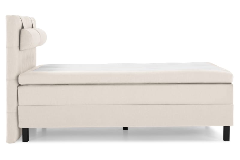 Lucky Komplett Sengepakke 140x200 Polyeter Diamant Sengegavl - Nakkepute Stor Beige - Møbler - Senger - Komplett sengepakke
