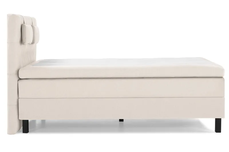 Lucky Komplett Sengepakke 140x200 Polyeter Diamant Sengegavl - Nakkepute Liten Beige - Møbler - Senger - Kontinentalsenger