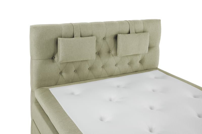 Lucky Komplett Sengepakke 140x200 Polyeter Diamant Sengegavl - Nakkepute Liten Grønn - Møbler - Senger - Komplett sengepakke