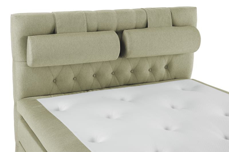 Lucky Komplett Sengepakke 140x200 Polyeter Diamant Sengegavl - Nakkepute Stor Grønn - Møbler - Senger - Komplett sengepakke