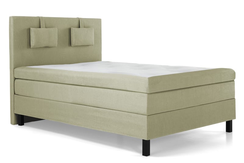 Lucky Komplett Sengepakke 140x200 Polyeter Glatt Sengegavl - Nakkepute Liten Grønn - Møbler - Senger - Komplett sengepakke