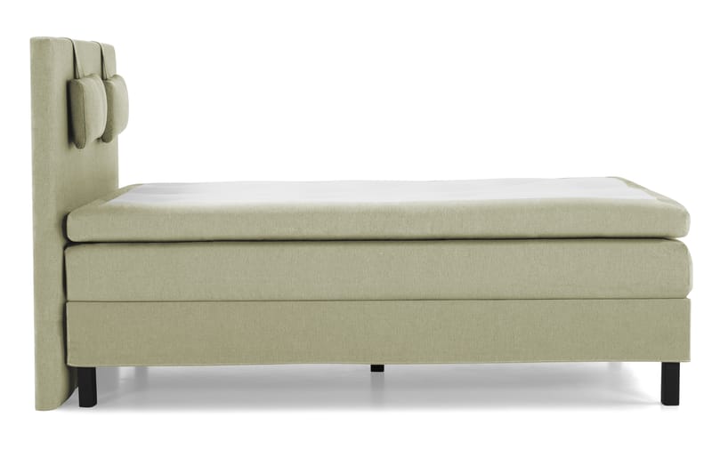 Lucky Komplett Sengepakke 140x200 Polyeter Glatt Sengegavl - Nakkepute Liten Grønn - Møbler - Senger - Komplett sengepakke