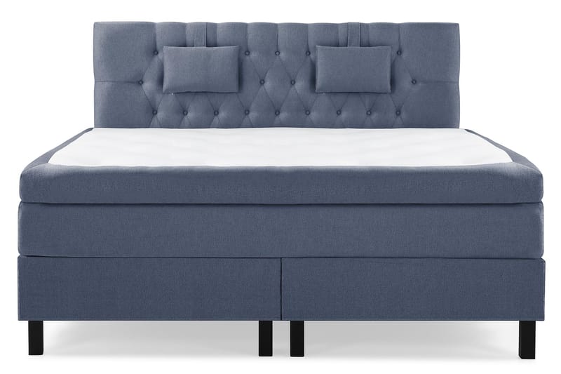 Lucky Komplett Sengepakke 160x200 Lateks Diamant Sengegavl, Nakkepute Liten Mørkeblå