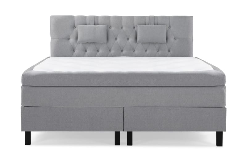 Lucky Komplett Sengepakke 160x200 Lateks Diamant Sengegavl - Nakkepute Liten Mellomgrå - Møbler - Senger - Kontinentalsenger