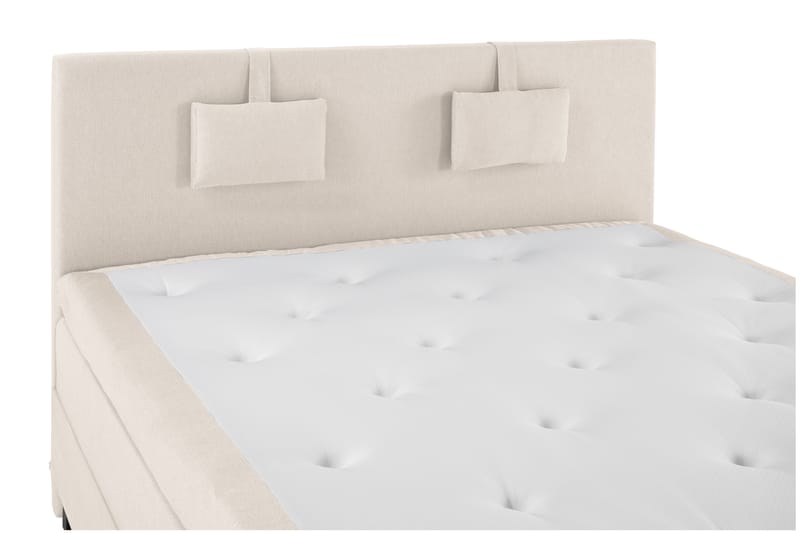 Lucky Komplett Sengepakke 160x200 Lateks Glatt Sengegavl - Nakkepute Liten Beige - Møbler - Senger - Komplett sengepakke