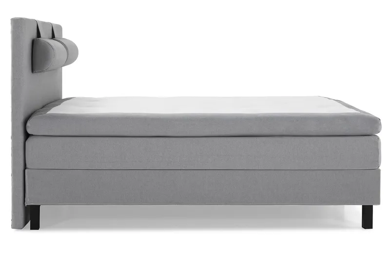 Lucky Komplett Sengepakke 160x200 Lateks Glatt Sengegavl - Nakkepute Stor Mellangrå - Møbler - Senger - Kontinentalsenger