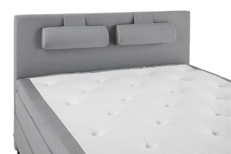 Lucky Komplett Sengepakke 160x200 Lateks Glatt Sengegavl - Nakkepute Stor Mellangrå - Møbler - Senger - Kontinentalsenger