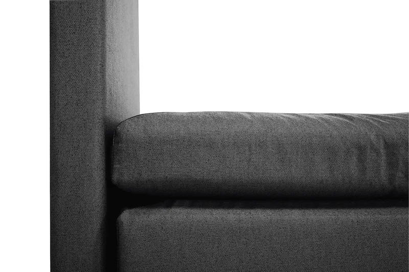 Lucky Komplett Sengepakke 160x200 Lateks Glatt Sengegavl - Svart/Grå - Møbler - Senger - Kontinentalsenger