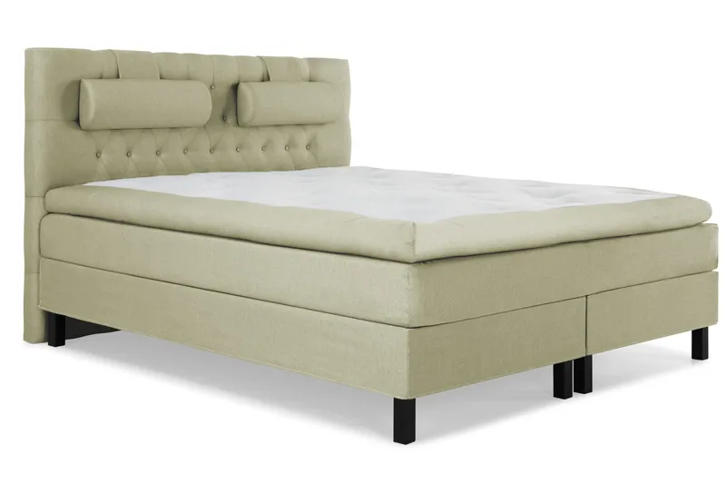 Lucky Komplett Sengepakke 160x200 Memory Diamant Sengegavl - Nakkepute Stor Grønn - Møbler - Senger - Kontinentalsenger