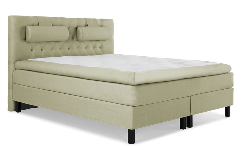 Lucky Komplett Sengepakke 160x200 Memory Diamant Sengegavl - Nakkepute Stor Grønn - Møbler - Senger - Kontinentalsenger