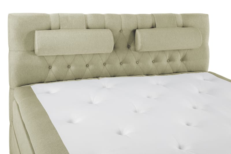 Lucky Komplett Sengepakke 160x200 Memory Diamant Sengegavl - Nakkepute Stor Grønn - Møbler - Senger - Kontinentalsenger