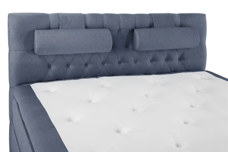 Lucky Komplett Sengepakke 160x200 Memory Diamant Sengegavl - Nakkepute Stor Mørkeblå - Møbler - Senger - Kontinentalsenger