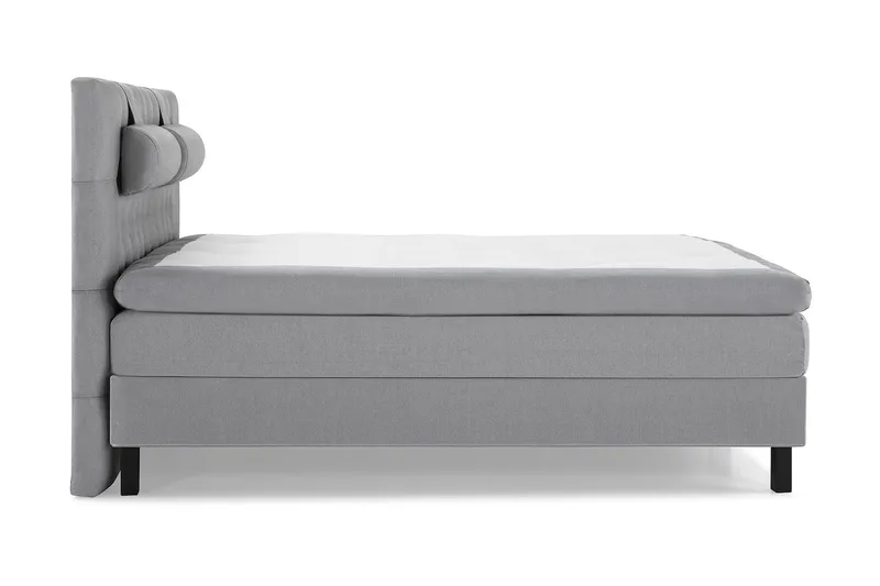 Lucky Komplett Sengepakke 160x200 Memory Diamant Sengegavl - Nakkepute Stor Mellangrå - Møbler - Senger - Kontinentalsenger