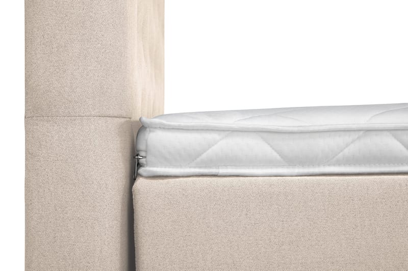 Lucky Komplett Sengepakke 160x200 Skum Diamant Sengegavl - Beige - Møbler - Senger - Kontinentalsenger
