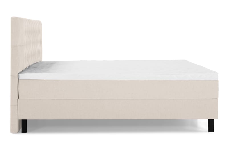 Lucky Komplett Sengepakke 160x200 Skum Diamant Sengegavl - Beige - Møbler - Senger - Kontinentalsenger