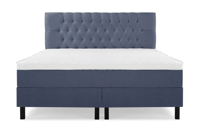 Lucky Komplett Sengepakke 160x200 Skum Diamant Sengegavl - Mørkeblå - Møbler - Senger - Kontinentalsenger