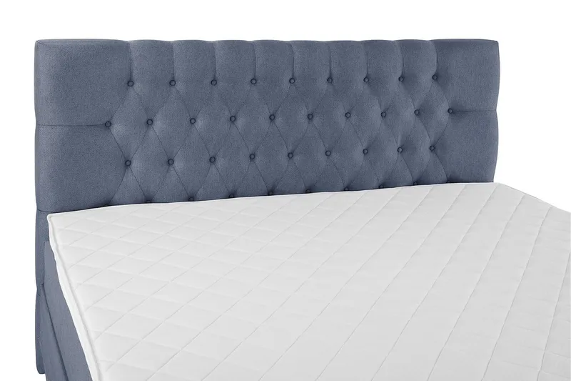 Lucky Komplett Sengepakke 160x200 Skum Diamant Sengegavl - Mørkeblå - Møbler - Senger - Kontinentalsenger