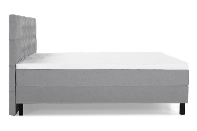 Lucky Komplett Sengepakke 160x200 Skum Diamant Sengegavl - Mellangrå - Møbler - Senger - Kontinentalsenger