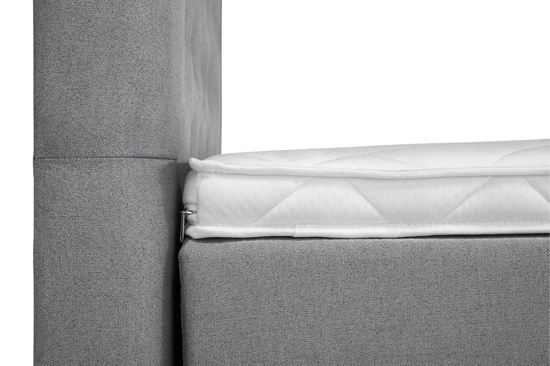 Lucky Komplett Sengepakke 160x200 Skum Diamant Sengegavl - Mellangrå - Møbler - Senger - Kontinentalsenger