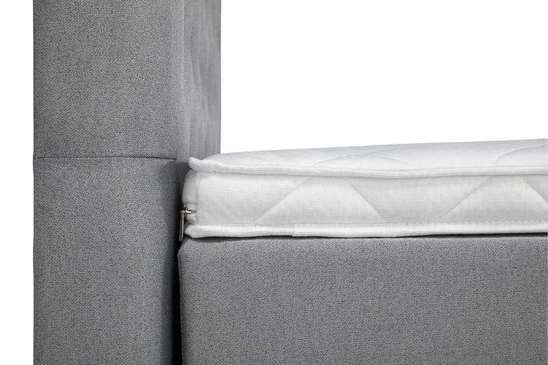 Lucky Komplett Sengepakke 160x200 Skum Diamant Sengegavl - Mellangrå - Møbler - Senger - Kontinentalsenger