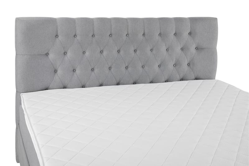 Lucky Komplett Sengepakke 160x200 Skum Diamant Sengegavl - Mellangrå - Møbler - Senger - Kontinentalsenger