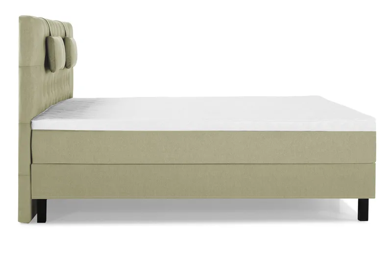 Lucky Komplett Sengepakke 160x200 Skum Diamant Sengegavl - Nakkepute Liten Grønn - Møbler - Senger - Kontinentalsenger