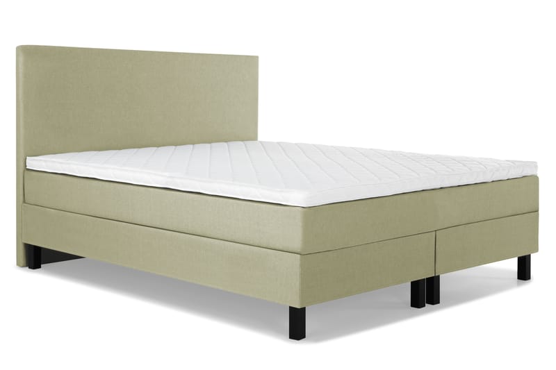Lucky Komplett Sengepakke 160x200 Skum Glatt Sengegavl - Grønn - Møbler - Senger - Komplett sengepakke