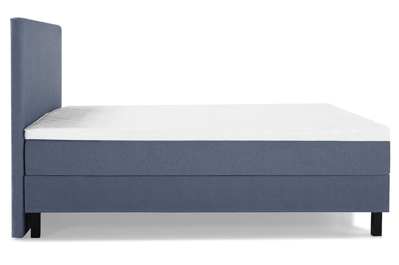 Lucky Komplett Sengepakke 160x200 Skum Glatt Sengegavl - Mørkeblå - Møbler - Senger - Komplett sengepakke