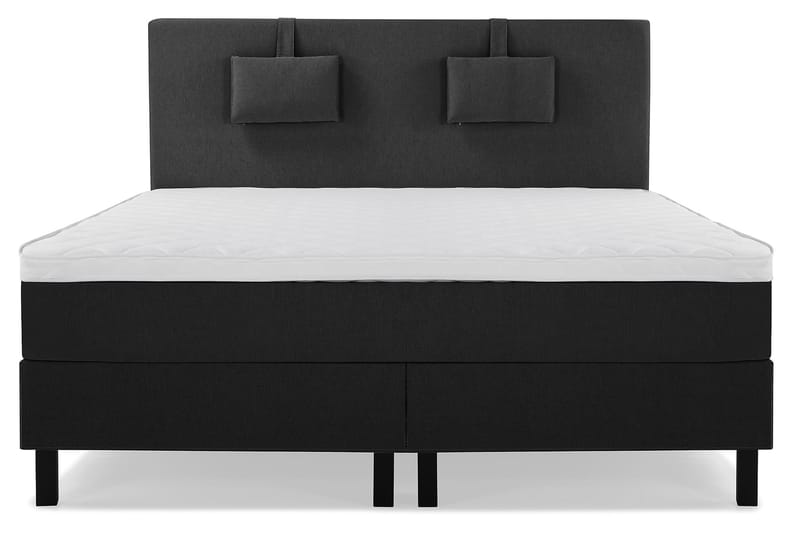 Lucky Komplett Sengepakke 160x200 Skum Glatt Sengegavl - Nakkepute Liten Svart/Grå - Møbler - Senger - Komplett sengepakke