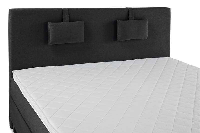 Lucky Komplett Sengepakke 160x200 Skum Glatt Sengegavl - Nakkepute Liten Svart/Grå - Møbler - Senger - Komplett sengepakke