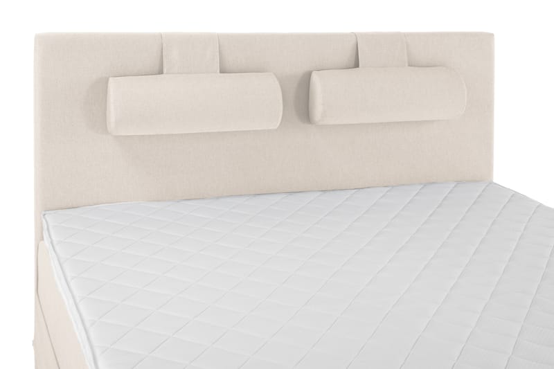 Lucky Komplett Sengepakke 160x200 Skum Glatt Sengegavl - Nakkepute Stor Beige - Møbler - Senger - Komplett sengepakke