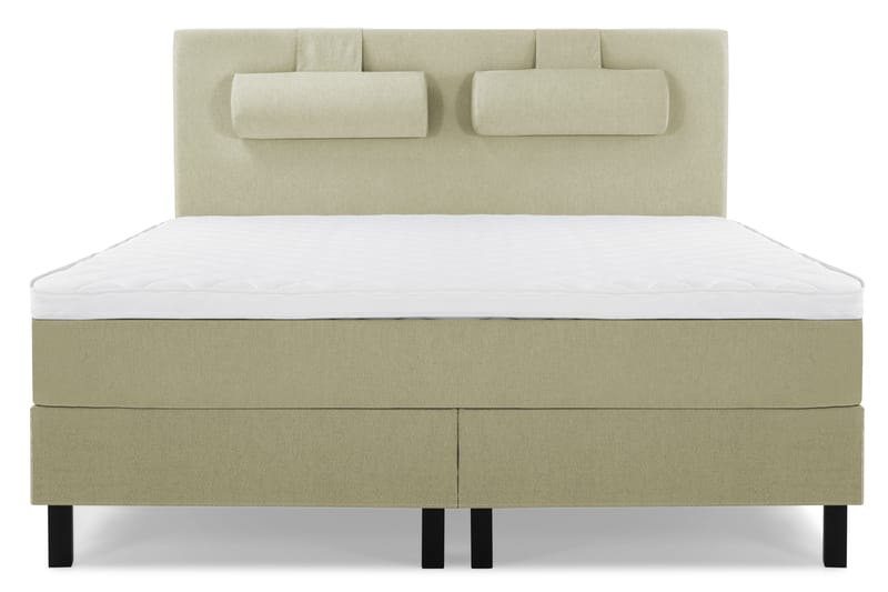 Lucky Komplett Sengepakke 160x200 Skum Glatt Sengegavl, Nakkepute Stor Grønn