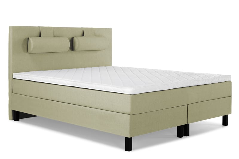 Lucky Komplett Sengepakke 160x200 Skum Glatt Sengegavl - Nakkepute Stor Grønn - Møbler - Senger - Komplett sengepakke