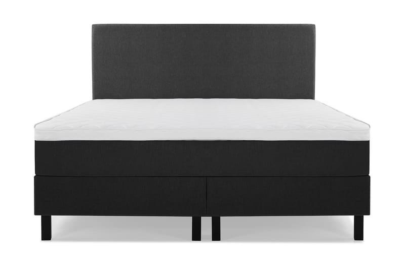 Lucky Komplett Sengepakke 160x200 Skum Glatt Sengegavl - Svart/Grå - Møbler - Senger - Komplett sengepakke