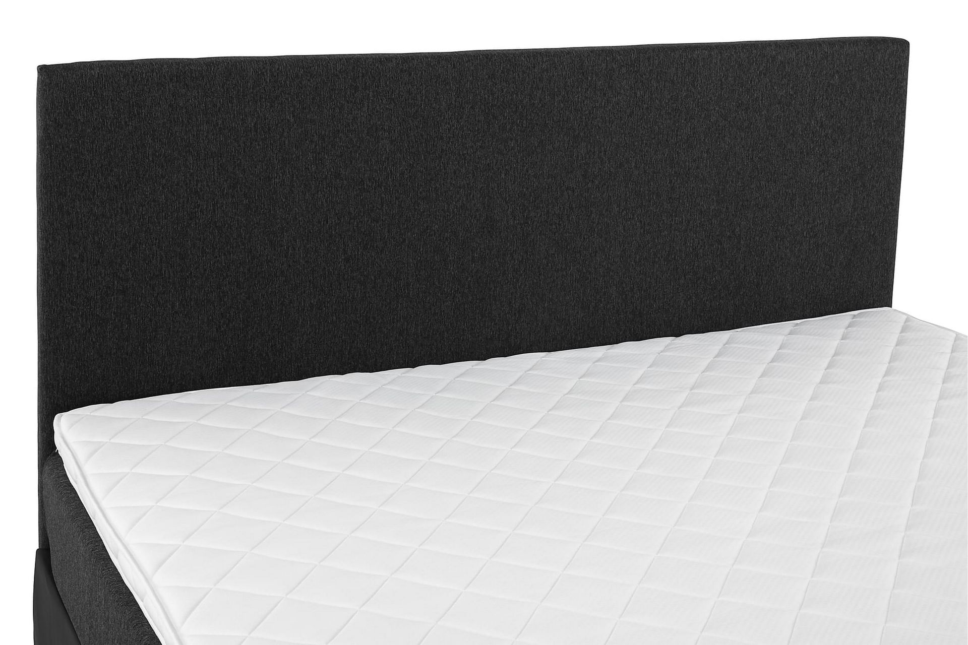 Lucky Komplett Sengepakke 160x200 Skum Glatt Sengegavl - Svart/Grå/PU - Møbler - Senger - Komplett sengepakke