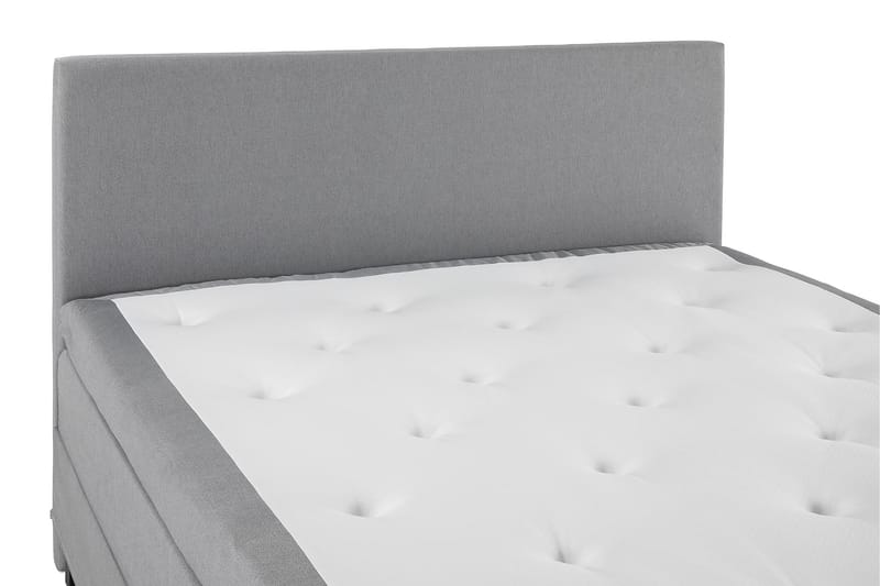 Lucky Komplett Sengepakke 160x200 Polyeter Glatt Sengegavl - Mellangrå - Møbler - Senger - Komplett sengepakke