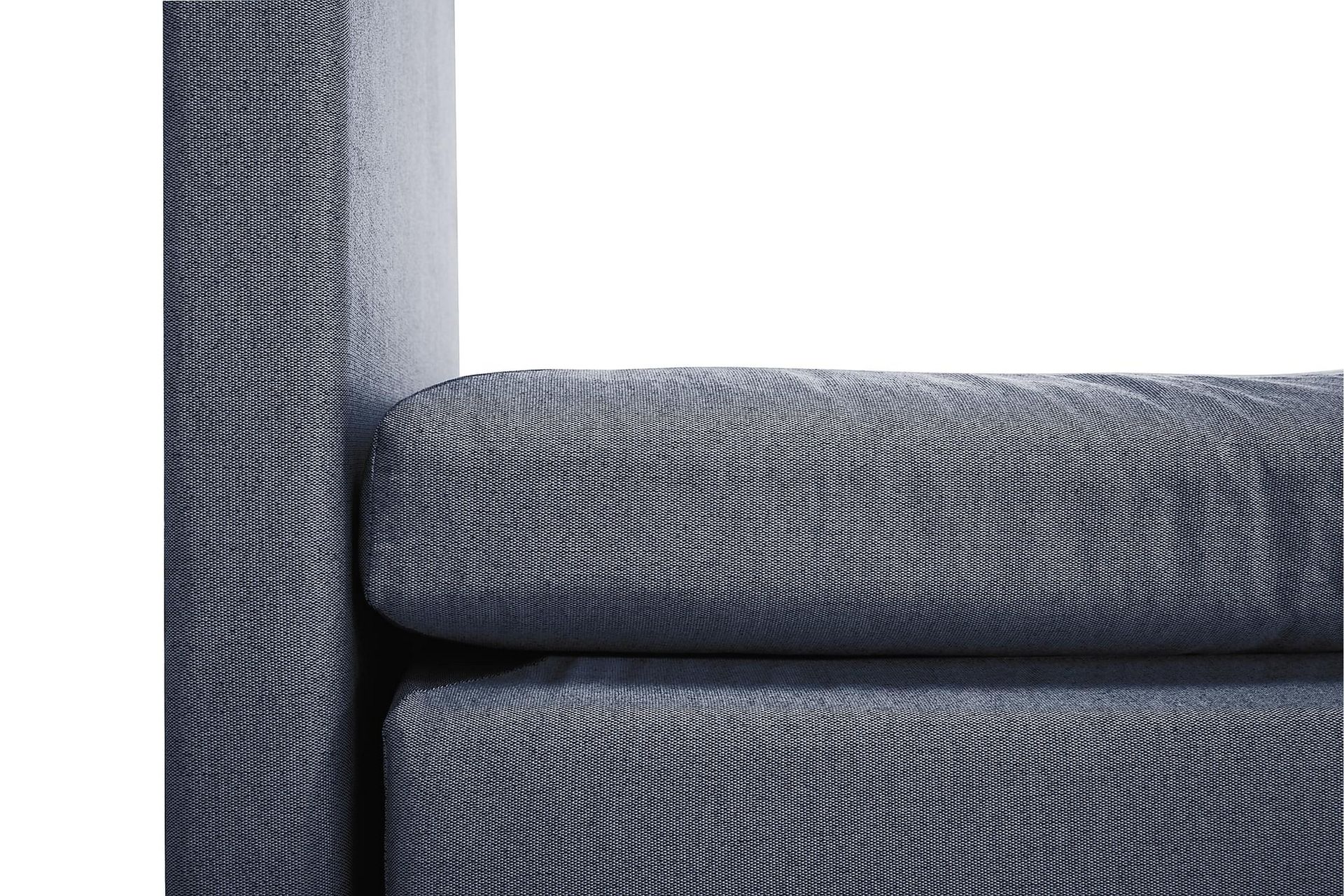 Lucky Komplett Sengepakke 160x200 Polyeter Glatt Sengegavl - Mørkeblå - Møbler - Senger - Kontinentalsenger