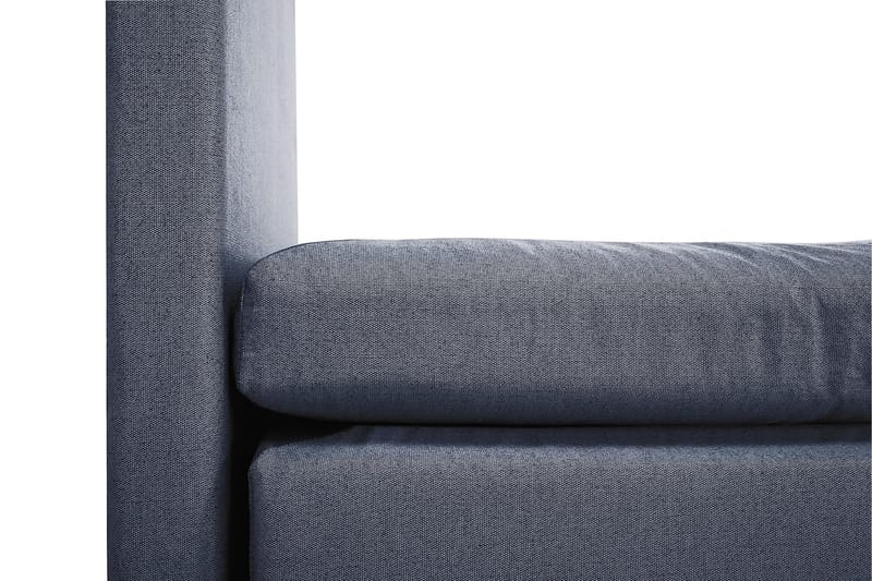 Lucky Komplett Sengepakke 160x200 Polyeter Glatt Sengegavl - Mørkeblå - Møbler - Senger - Kontinentalsenger