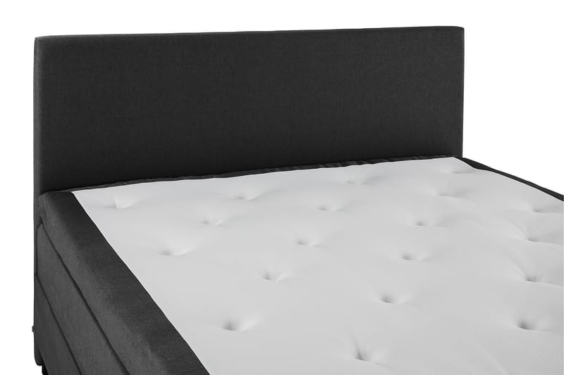 Lucky Komplett Sengepakke 160x200 Polyeter Glatt Sengegavl - Svart/Grå - Møbler - Senger - Komplett sengepakke