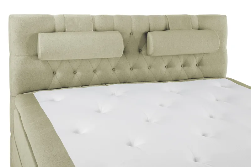 Lucky Komplett Sengepakke 160x200 Polyeter Diamant Sengegavl - Nakkepute Stor Grønn - Møbler - Senger - Kontinentalsenger