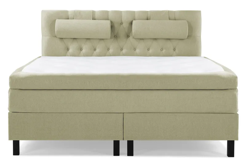 Lucky Komplett Sengepakke 160x200 Polyeter Diamant Sengegavl - Nakkepute Stor Grønn - Møbler - Senger - Kontinentalsenger