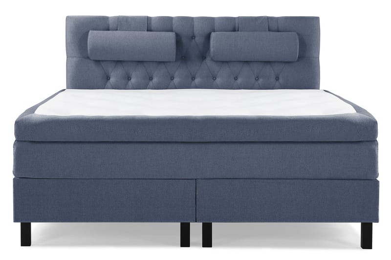 Lucky Komplett Sengepakke 160x200 Polyeter Diamant Sengegavl - Nakkepute Stor Mørkeblå - Møbler - Senger - Kontinentalsenger