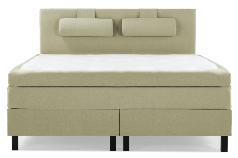 Lucky Komplett Sengepakke 160x200 Polyeter Glatt Sengegavl, Nakkepute Stor Grønn