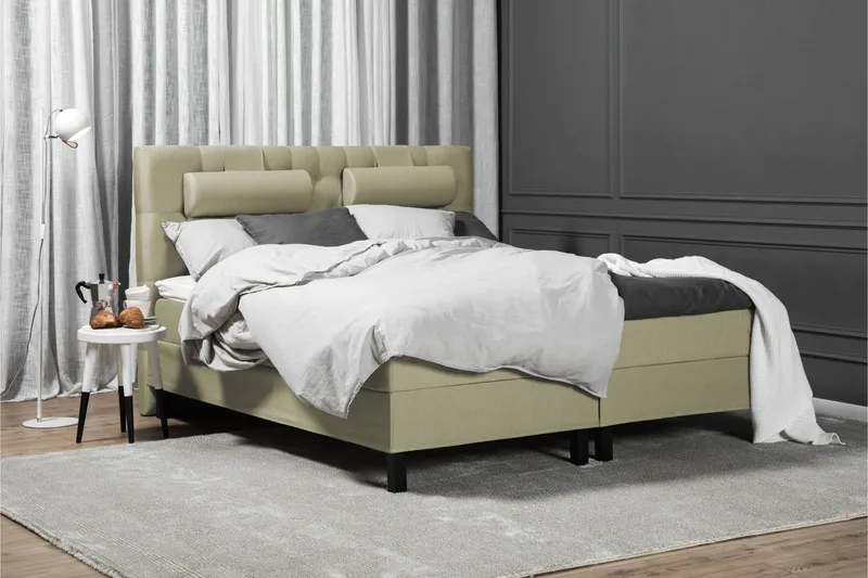 Lucky Komplett Sengepakke 180x200 Lateks Diamant Sengegavl - Nakkepute Liten Grønn - Møbler - Senger - Kontinentalsenger