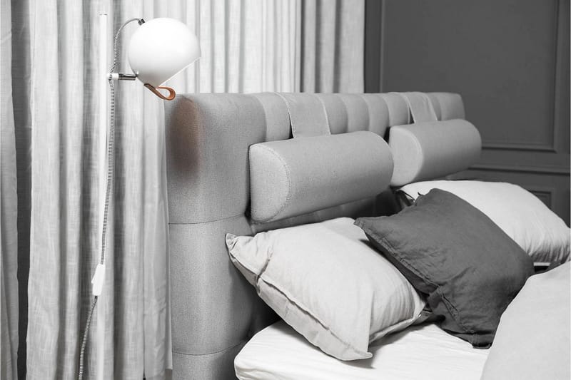 Lucky Komplett Sengepakke 180x200 Lateks Diamant Sengegavl - Nakkepute Liten Mellomgrå - Møbler - Senger - Kontinentalsenger