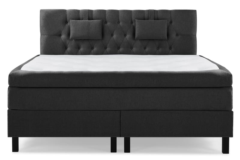 Lucky Komplett Sengepakke 180x200 Lateks Diamant Sengegavl - Nakkepute Liten Svart/Grå - Møbler - Senger - Kontinentalsenger