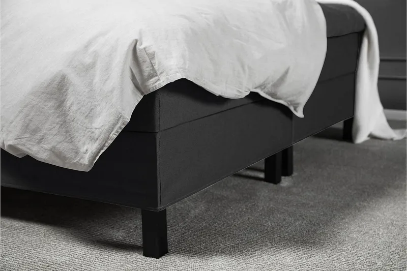 Lucky Komplett Sengepakke 180x200 Lateks Diamant Sengegavl - Nakkepute Liten Svart/Grå - Møbler - Senger - Kontinentalsenger