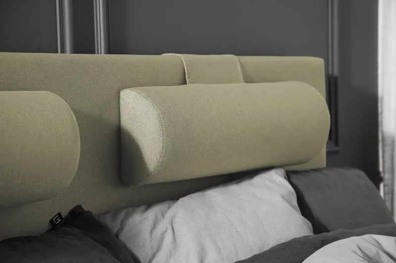 Lucky Komplett Sengepakke 180x200 Lateks Glatt Sengegavl - Nakkepute Liten Grønn - Møbler - Senger - Kontinentalsenger