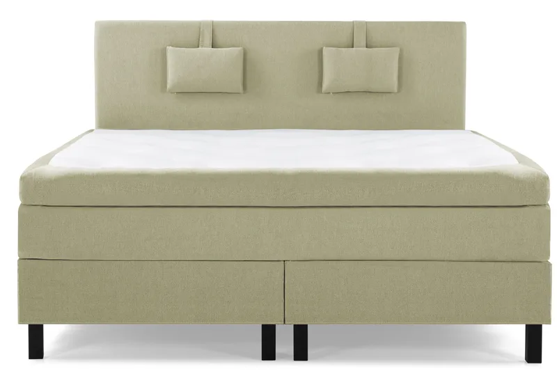 Lucky Komplett Sengepakke 180x200 Lateks Glatt Sengegavl - Nakkepute Liten Grønn - Møbler - Senger - Kontinentalsenger